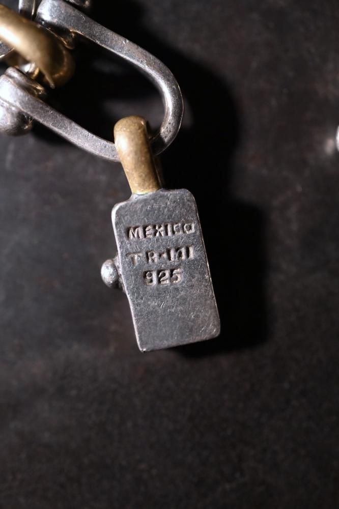 Vintage silver  brass shackle bracelet