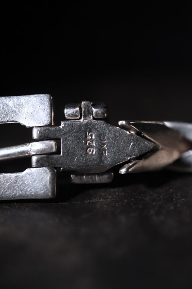 Vintage heavy silver belt bracelet