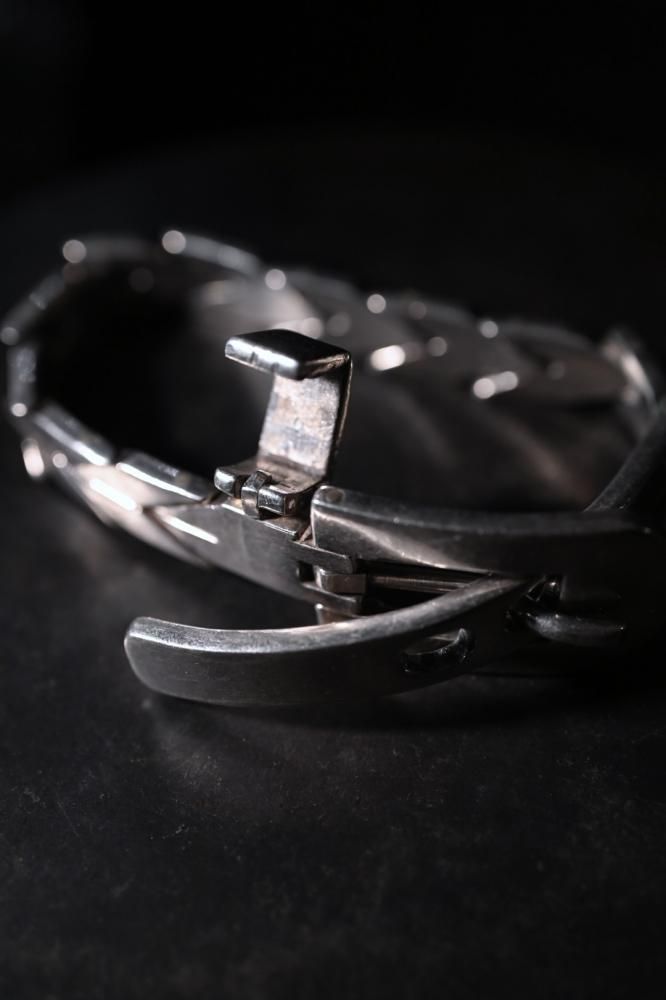 Vintage heavy silver belt bracelet