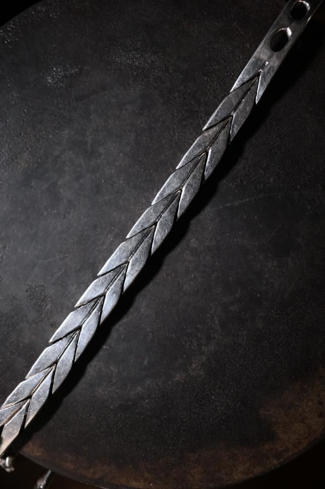 Vintage heavy silver belt bracelet