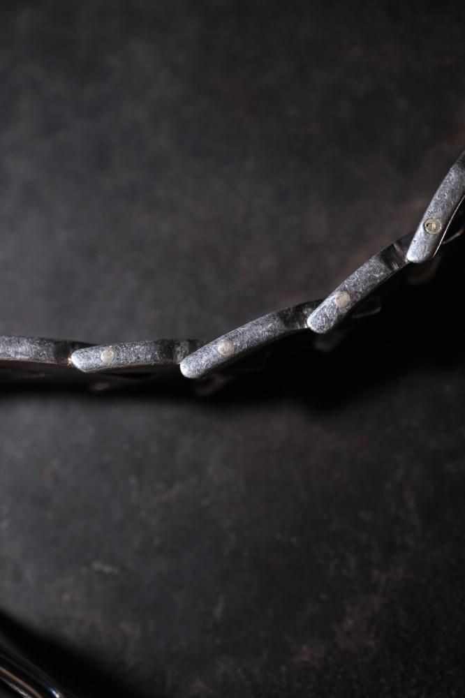 Vintage heavy silver belt bracelet