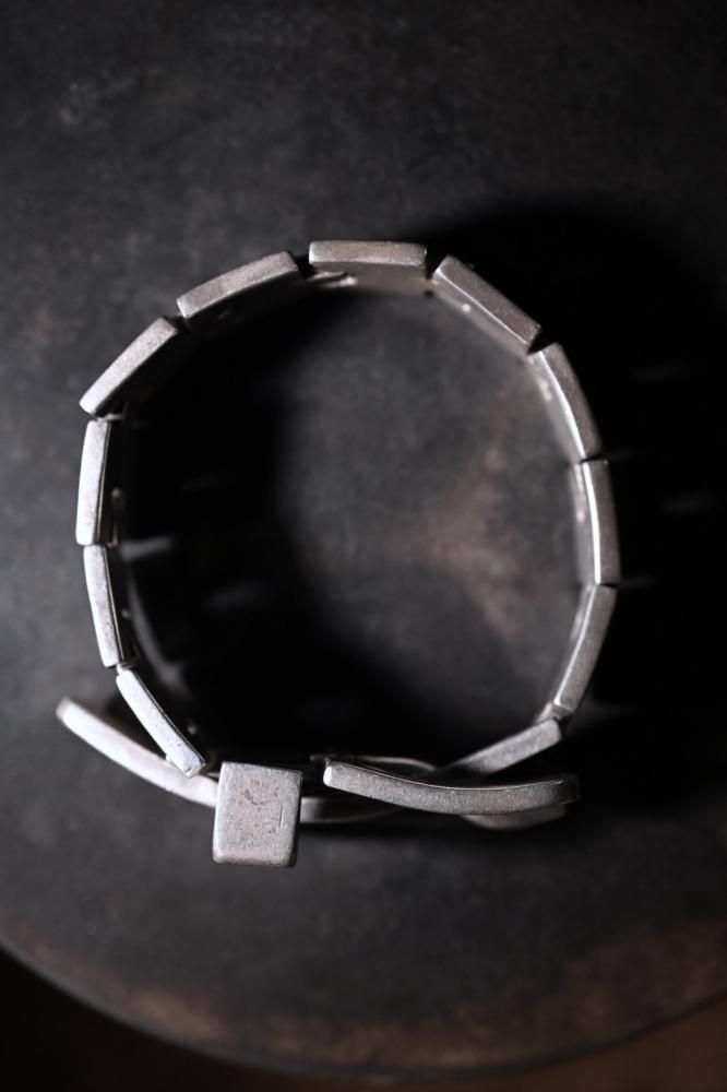 Vintage heavy silver belt bracelet