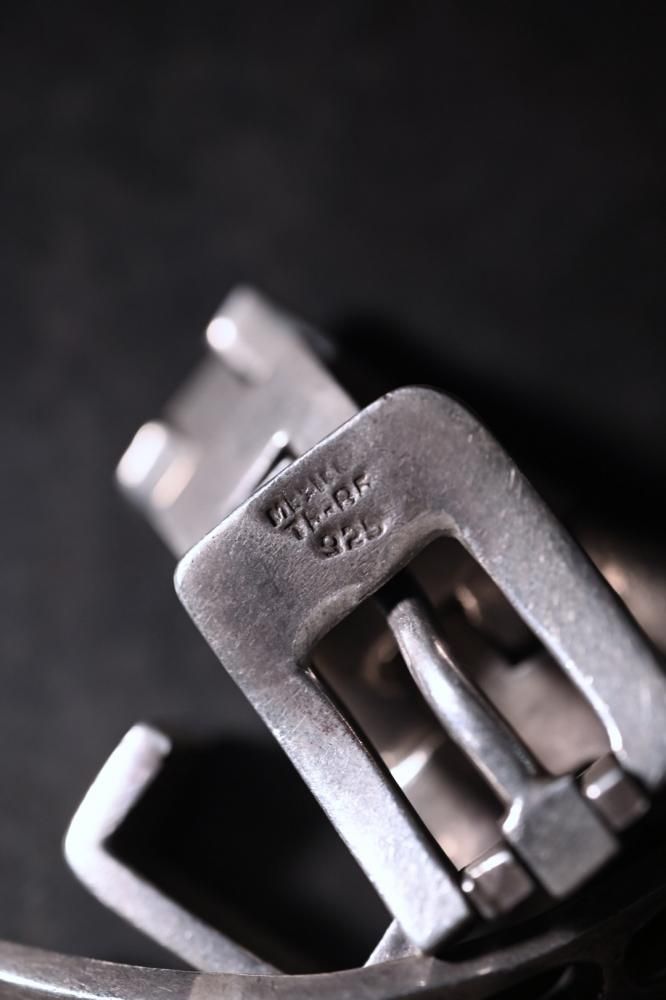 Vintage heavy silver belt bracelet