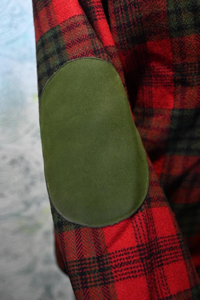 us 1960's wool check collarless jacket