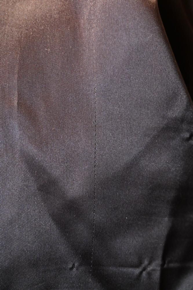 us 1960's wool check collarless jacket