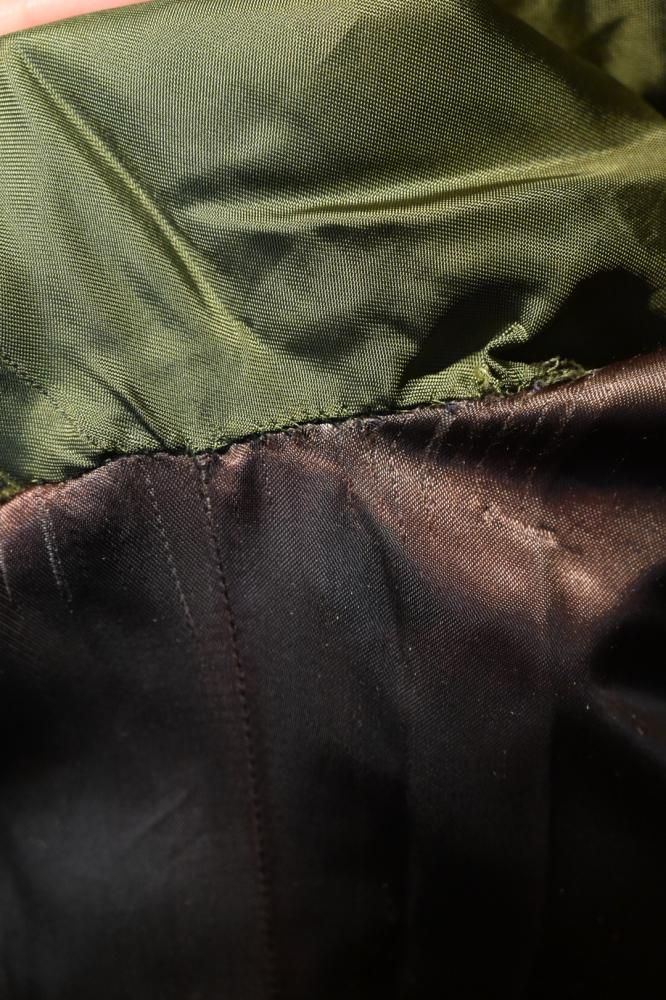 us 1960's wool check collarless jacket