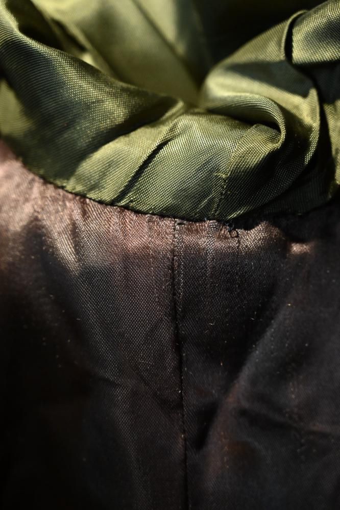 us 1960's wool check collarless jacket