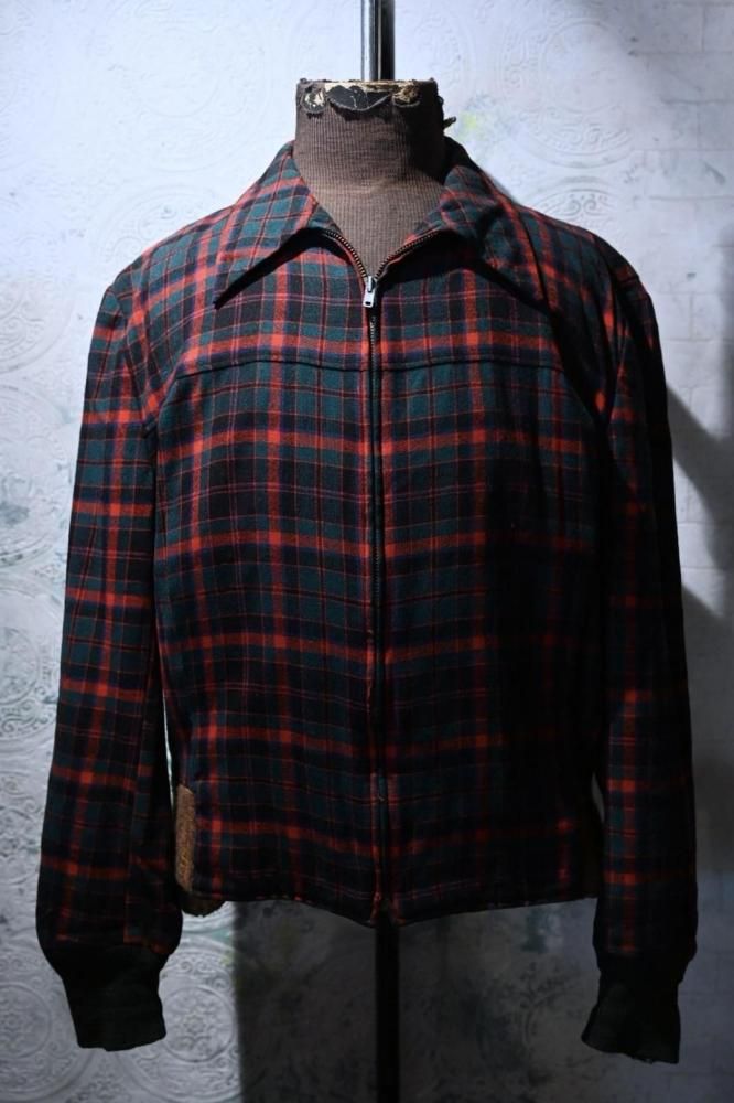 us 1940's~ "PENDLETON" Wool Check Jacket