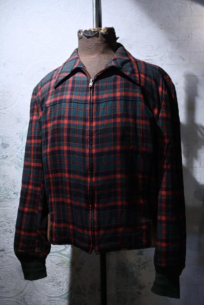 us 1940's~ "PENDLETON" Wool Check Jacket