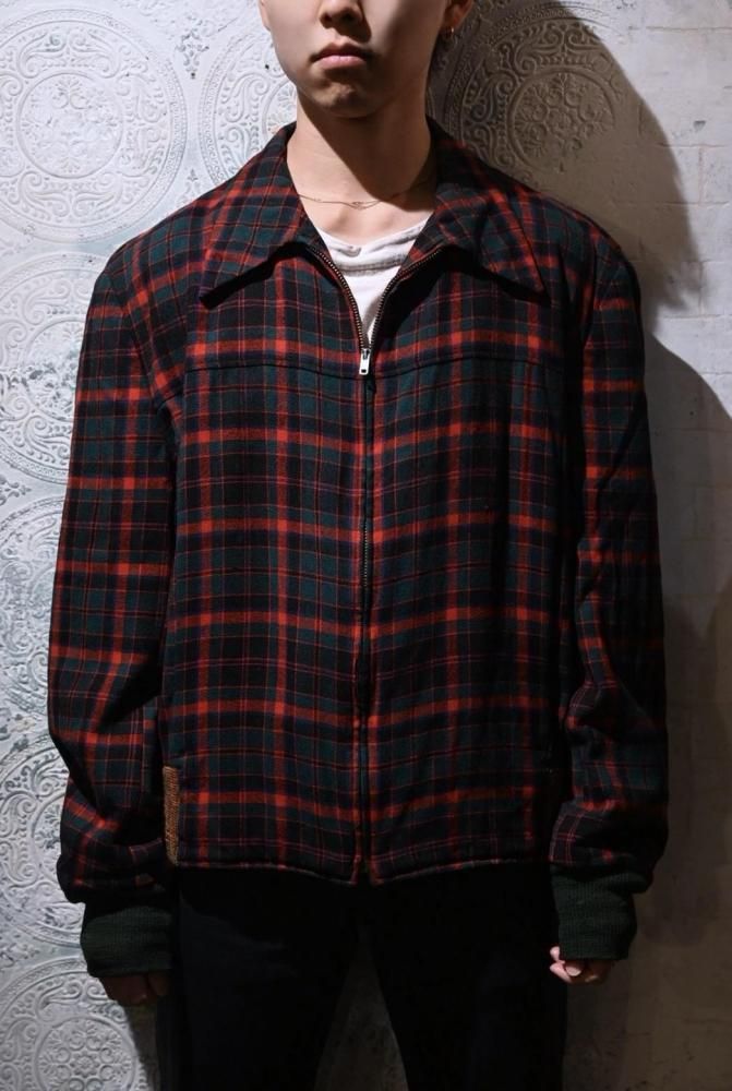 us 1940's~ "PENDLETON" Wool Check Jacket