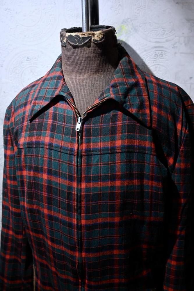 us 1940's~ "PENDLETON" Wool Check Jacket