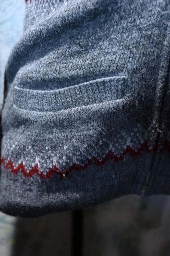 us 1960's zip up knit cardigan 