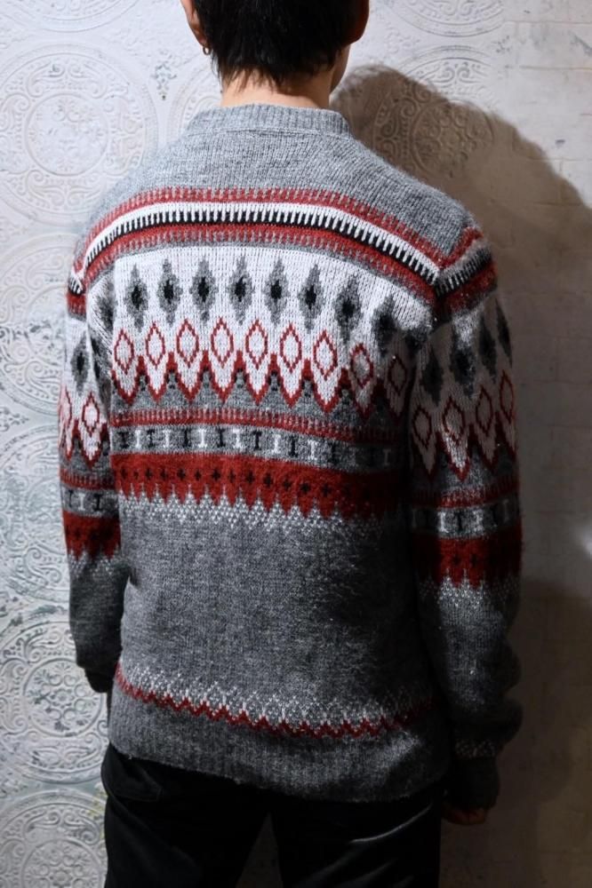 us 1960's zip up knit cardigan 