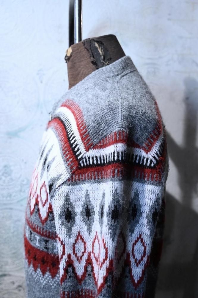 us 1960's zip up knit cardigan 