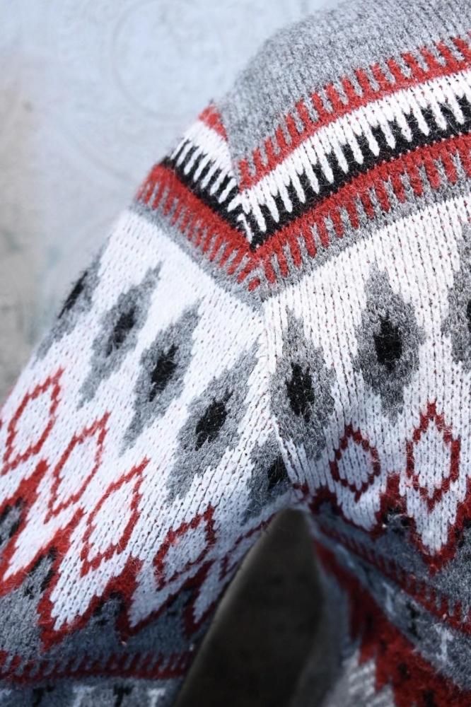 us 1960's zip up knit cardigan 