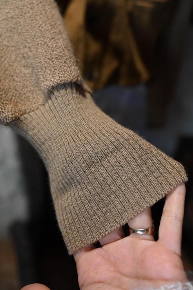 us 1960's~ suede  mohair wool cardigan