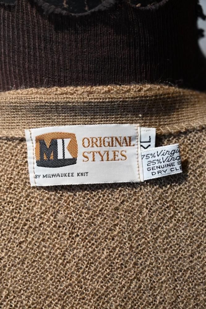 us 1960's~ suede  mohair wool cardigan