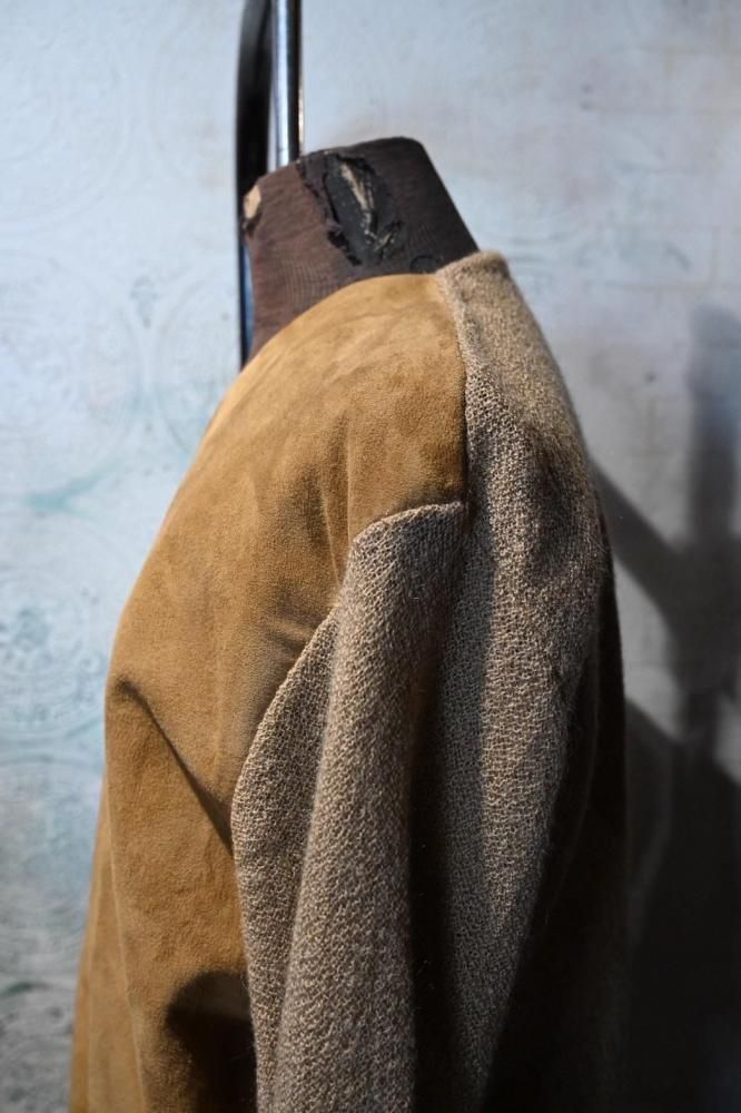 us 1960's~ suede  mohair wool cardigan