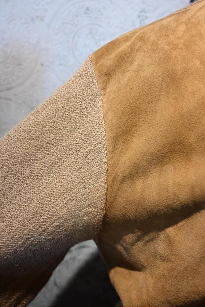 us 1960's~ suede  mohair wool cardigan