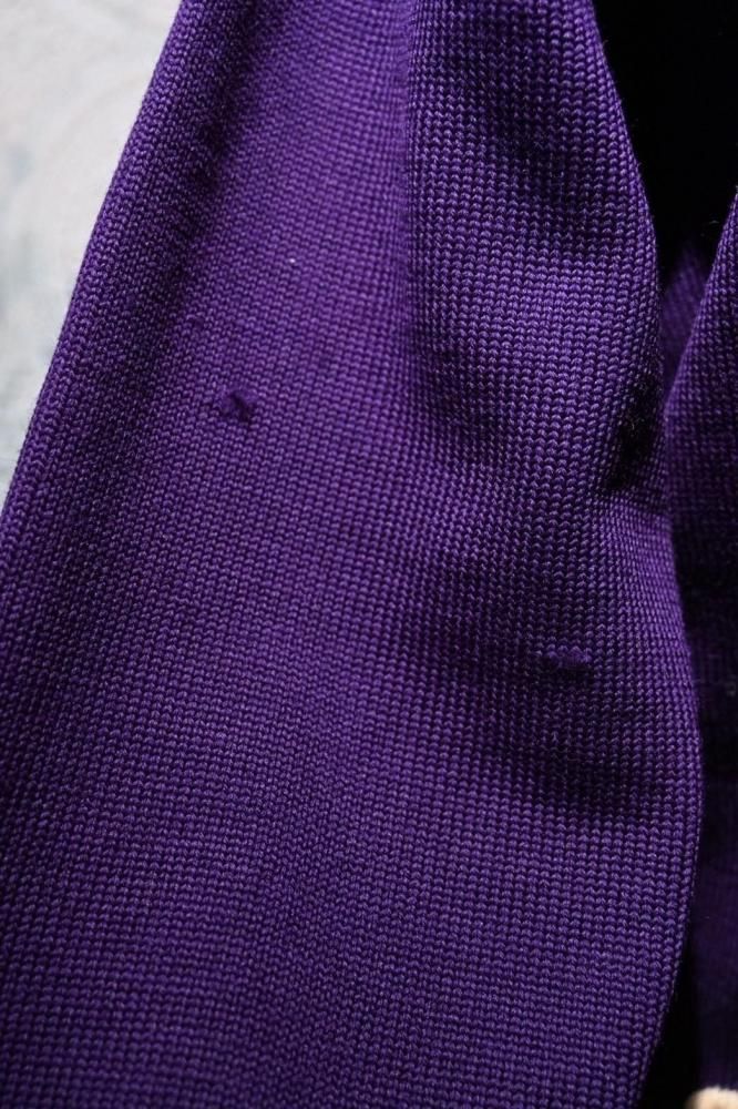 us 1950's wool knit lettered cardigan