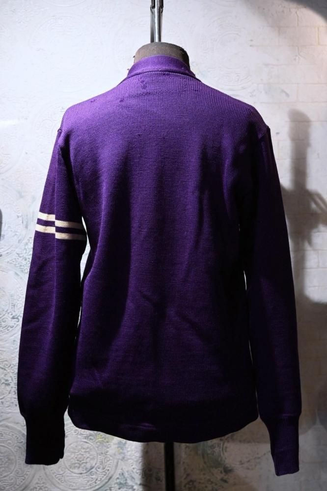 us 1950's wool knit lettered cardigan