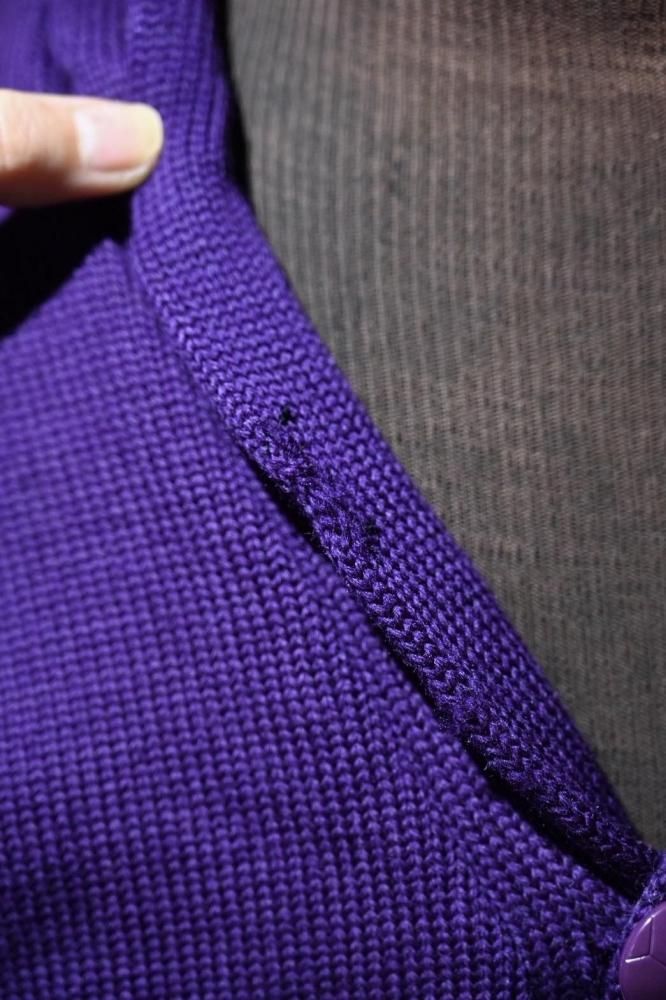 us 1950's wool knit lettered cardigan