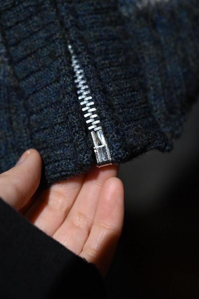 us 1960's wool Alpaca zip up cardigan