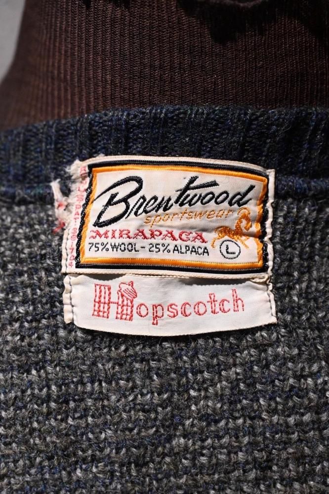 us 1960's wool Alpaca zip up cardigan