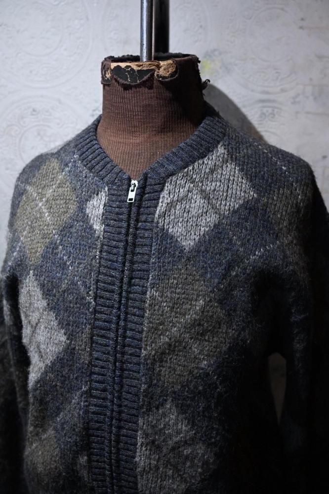 us 1960's wool Alpaca zip up cardigan
