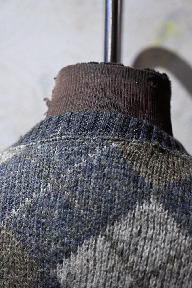 us 1960's wool Alpaca zip up cardigan