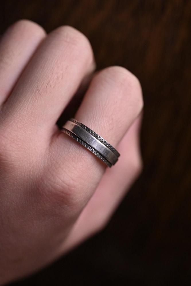 Vintage silver gimmick ring 21