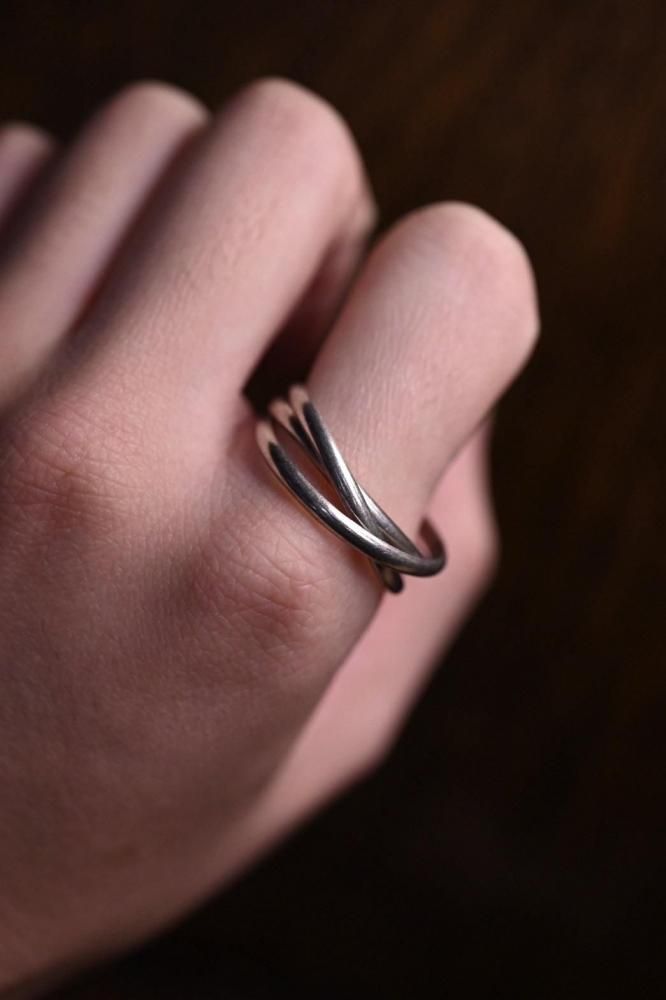 Vintage silver trinity ring 28��