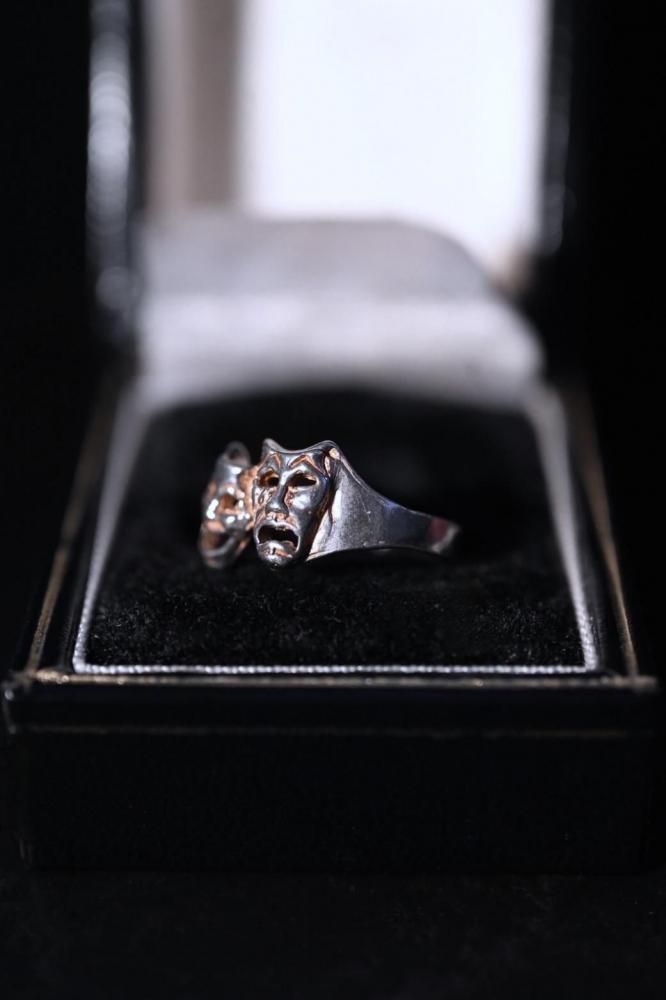 Vintage two face silver ring 9��