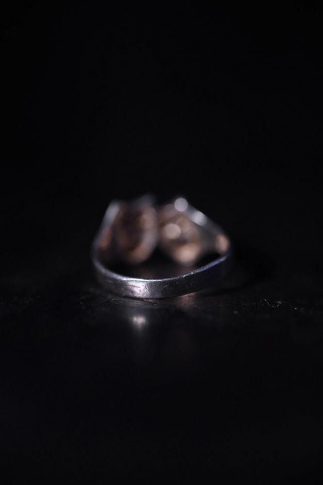 Vintage two face silver ring 9��