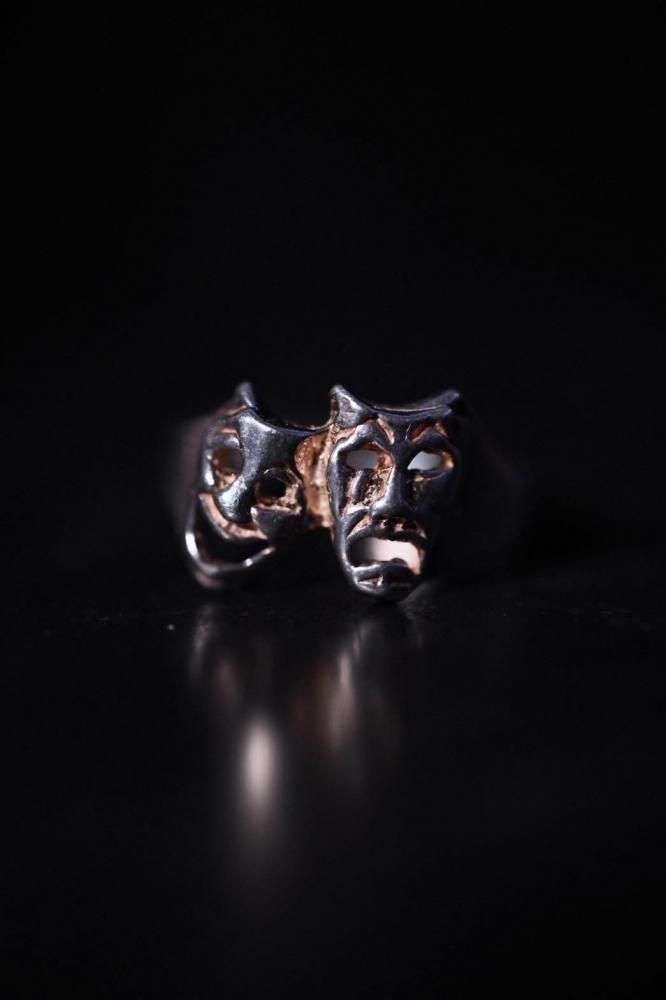 Vintage two face silver ring 9��