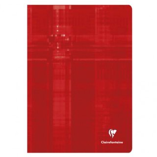 CLAIREFONTAINE CAHIER PIQUE A4 80 PAGES / SEYES 3121C / ROUGE