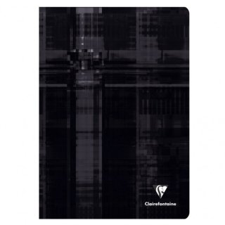 CLAIREFONTAINE CAHIER PIQUE A4 80 PAGES / SEYES 3121C / NOIR