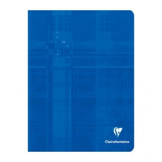 CLAIREFONTAINE CAHIER PIQUE 17 x 22 cm 80 PAGES / SEYES 3721C / Bleu