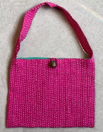 ベトナム刺繍バッグ 紫陽花