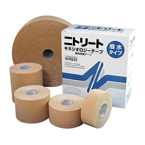 粘着伸縮布包帯】筋肉保護テープ ニトリート キネシオロジーテープ(撥水タイプ)(NITREAT KINESIOLOGY TAPE)