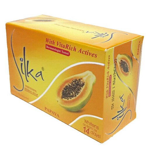 増量135g!】【天然パパイン酵素配合美容石けん】Silka PAPAYA シルカパパイヤソープ WHITENING Herbal Soap 135g