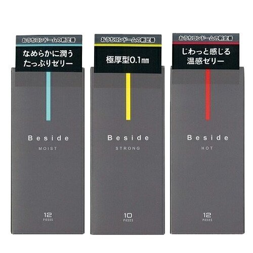 不二ラテックス Beside(ビサイド) x1箱(モイスト･ホット･ストロングから選択)