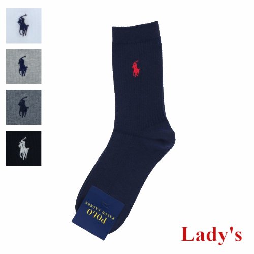 POLO RALPH LAUREN 220 レディースクルーソックス１ リブソックス ワン