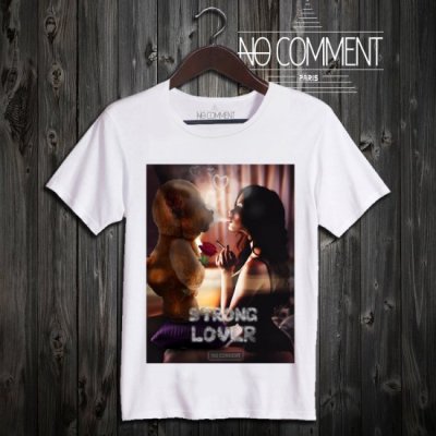 NO COMMENT T-SHIRT M-CREW JP strong lover