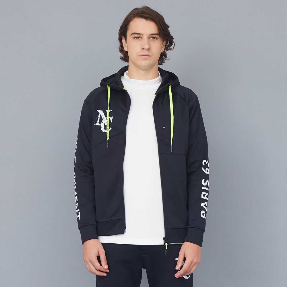 NCP NC SPORTS SWEAT HOODY ZIP PATTERN LOGO - インポートブランド