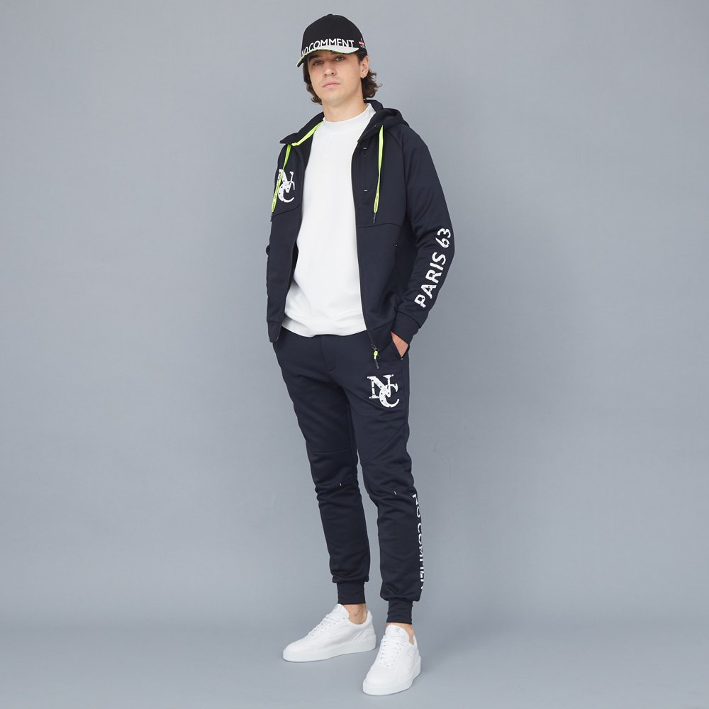 NCP NC SPORTS SWEAT HOODY ZIP PATTERN LOGO - インポートブランド