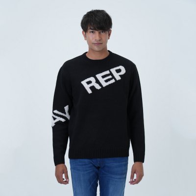 REPLAY ロゴジャガードセーター