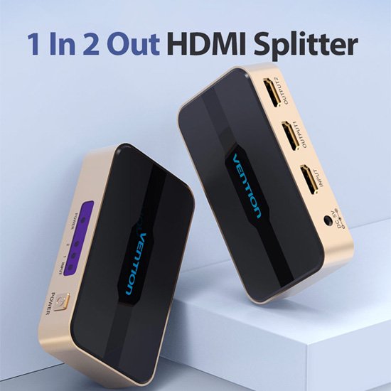 【ACB】1 In 2 Out HDMI Splitter Gold / VENTION