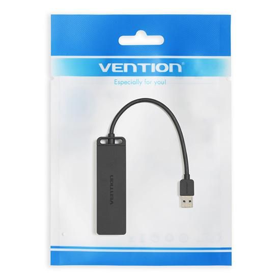 【CHL】4-Port USB 2.0 ハブ セルフパワー / バスパワー対応 Black / VENTION