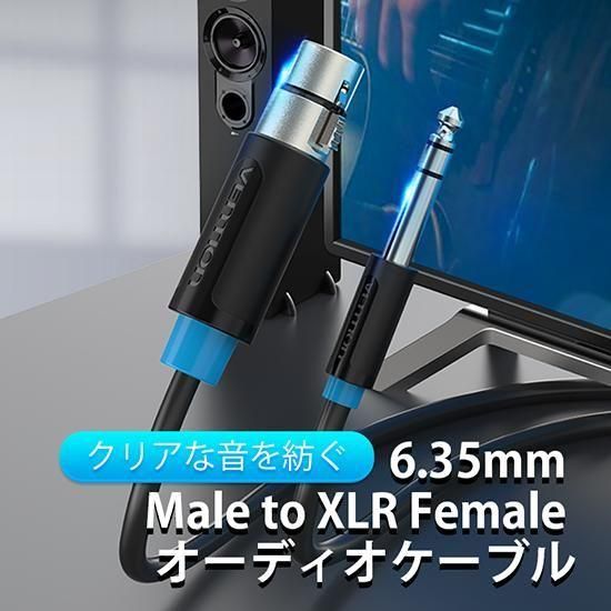 ��BBE��6.35mm Male to XLR Female �����ǥ��������֥� Black / VENTION